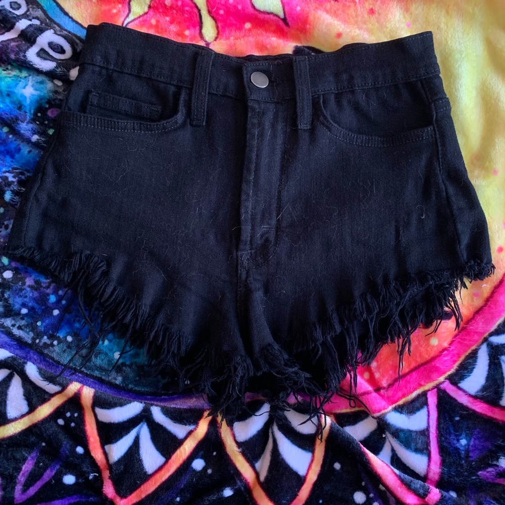 Black high waisted shorts